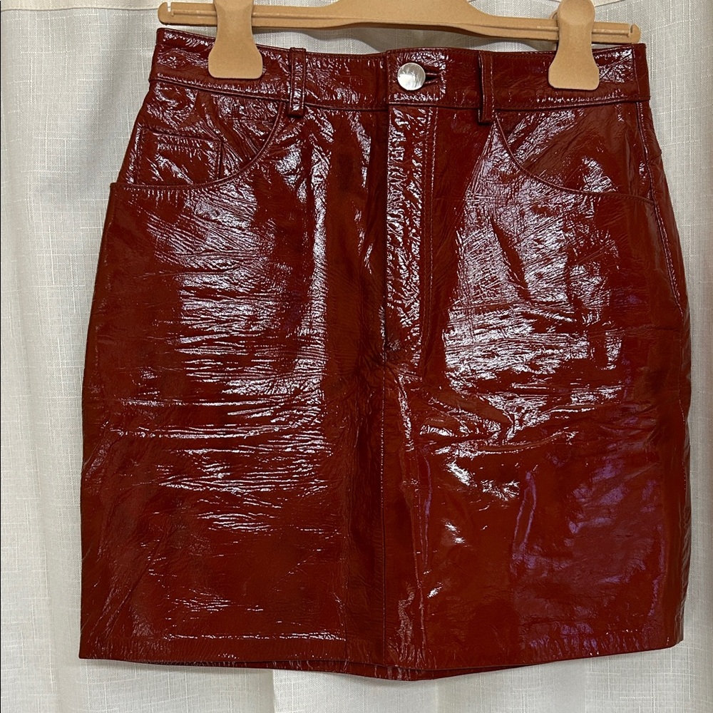 LPA Leather Mini Skirt